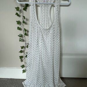 Xhilaration White Crochet Swim Coverup